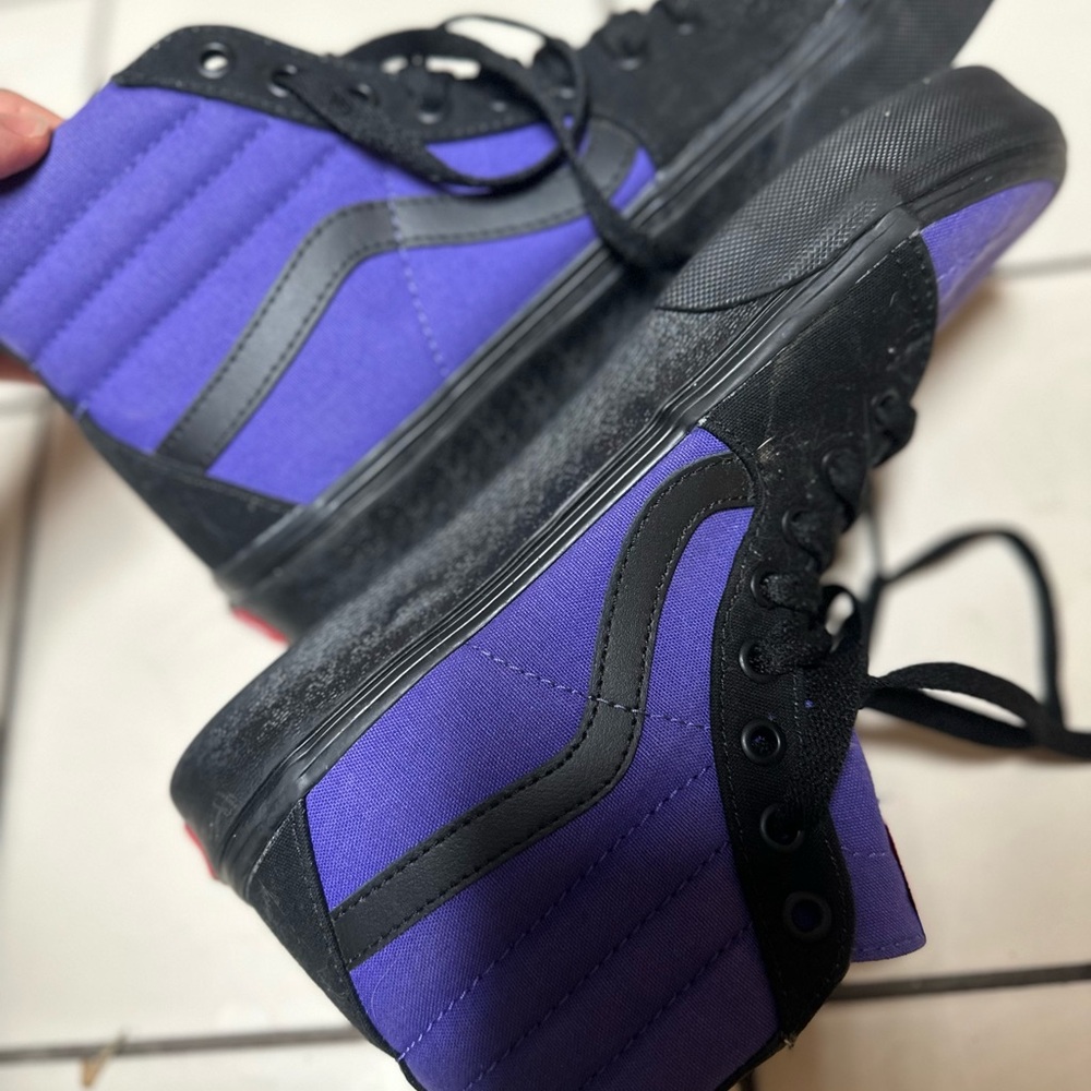 Vans Purple and Black Athletic Shoes